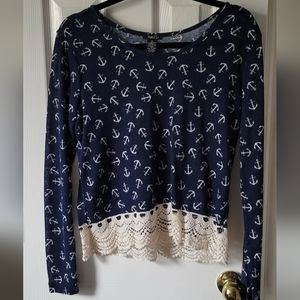 Rue 21 anchor long sleeve top